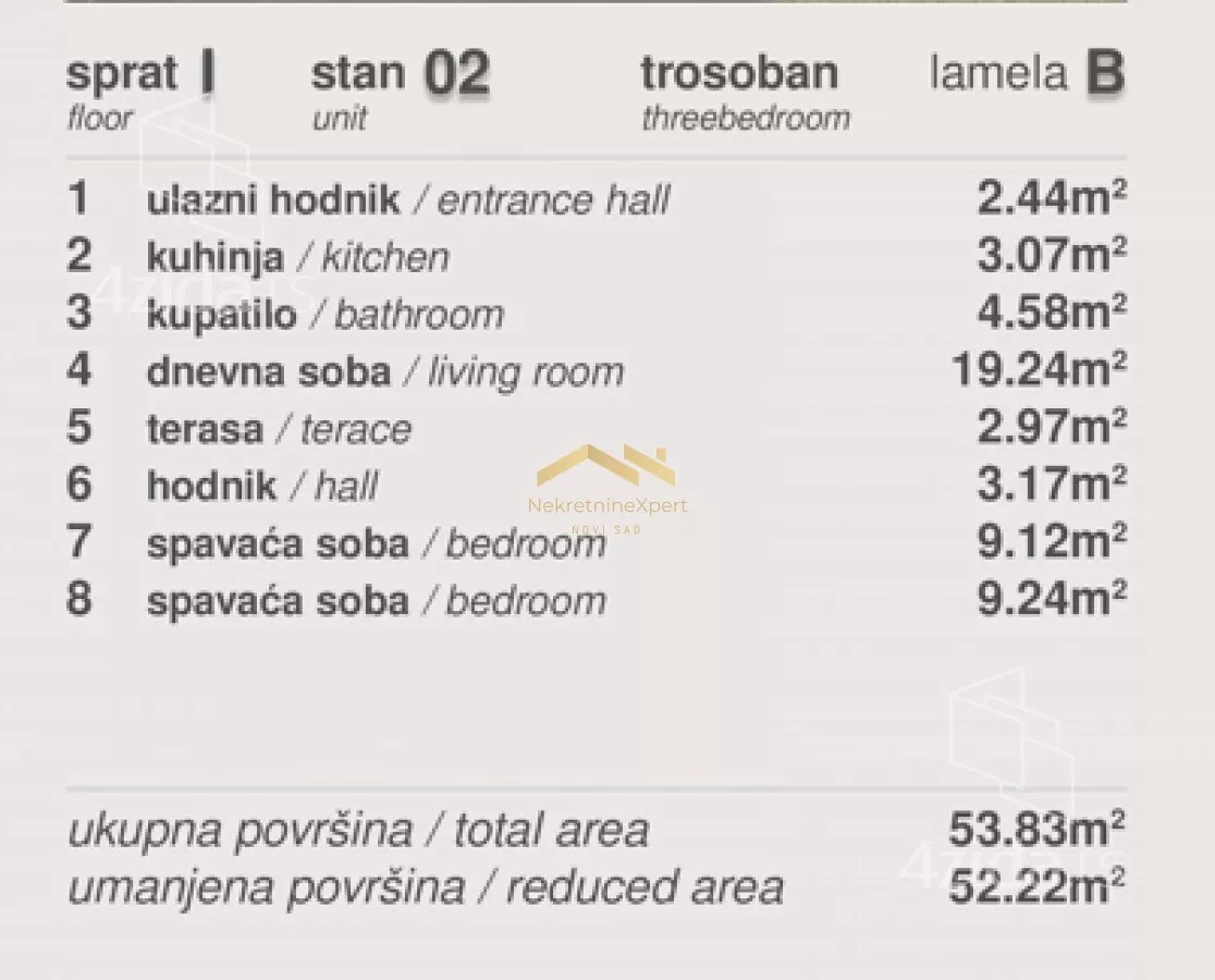 Trosoban stan | 4zida