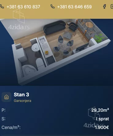 Dvosoban stan | 4zida