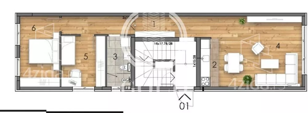 Trosoban stan | 4zida