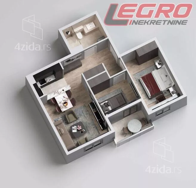 Trosoban stan | 4zida