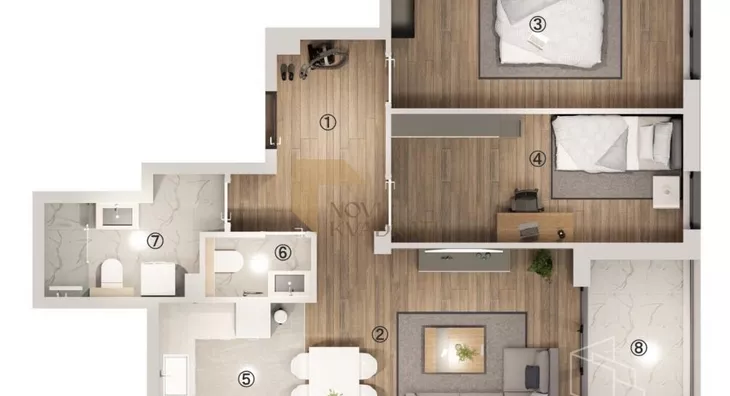 Trosoban stan | 4zida