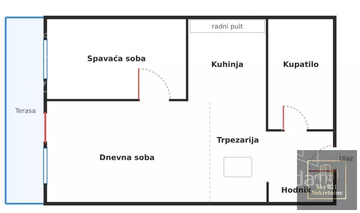 Jednoiposoban stan | 4zida