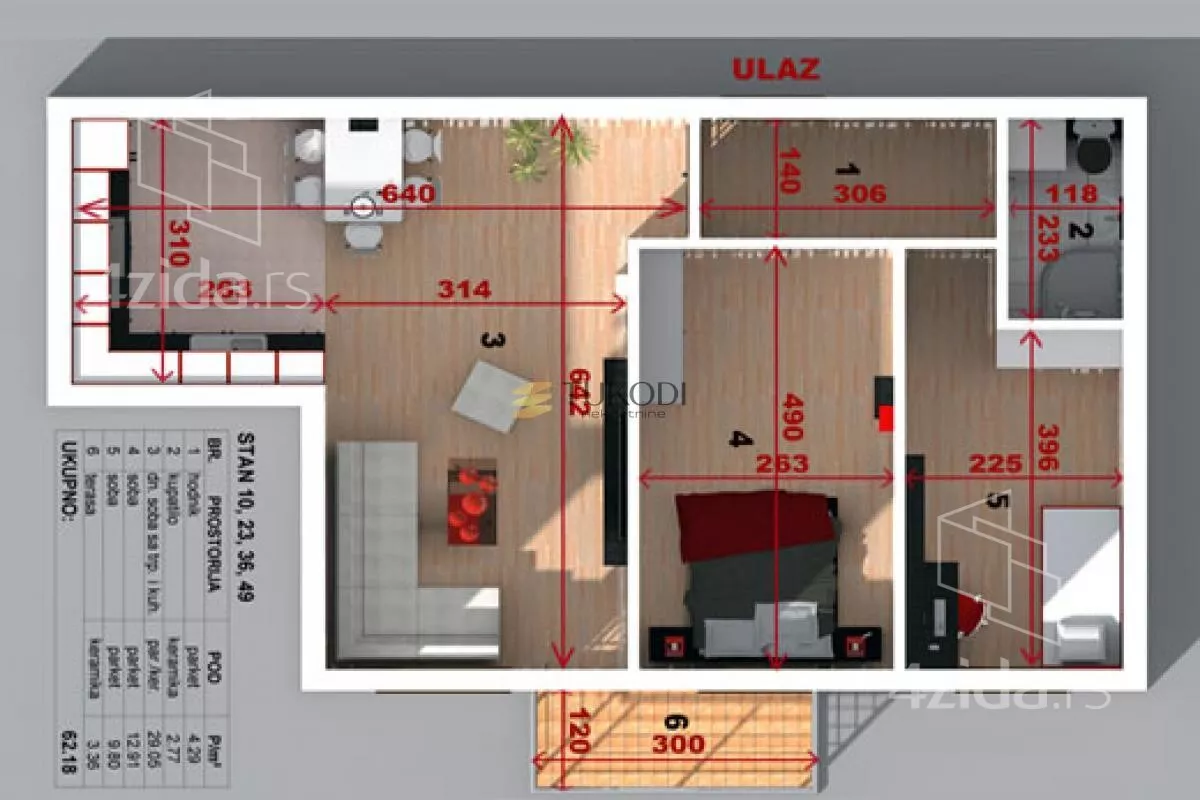 Trosoban stan | 4zida