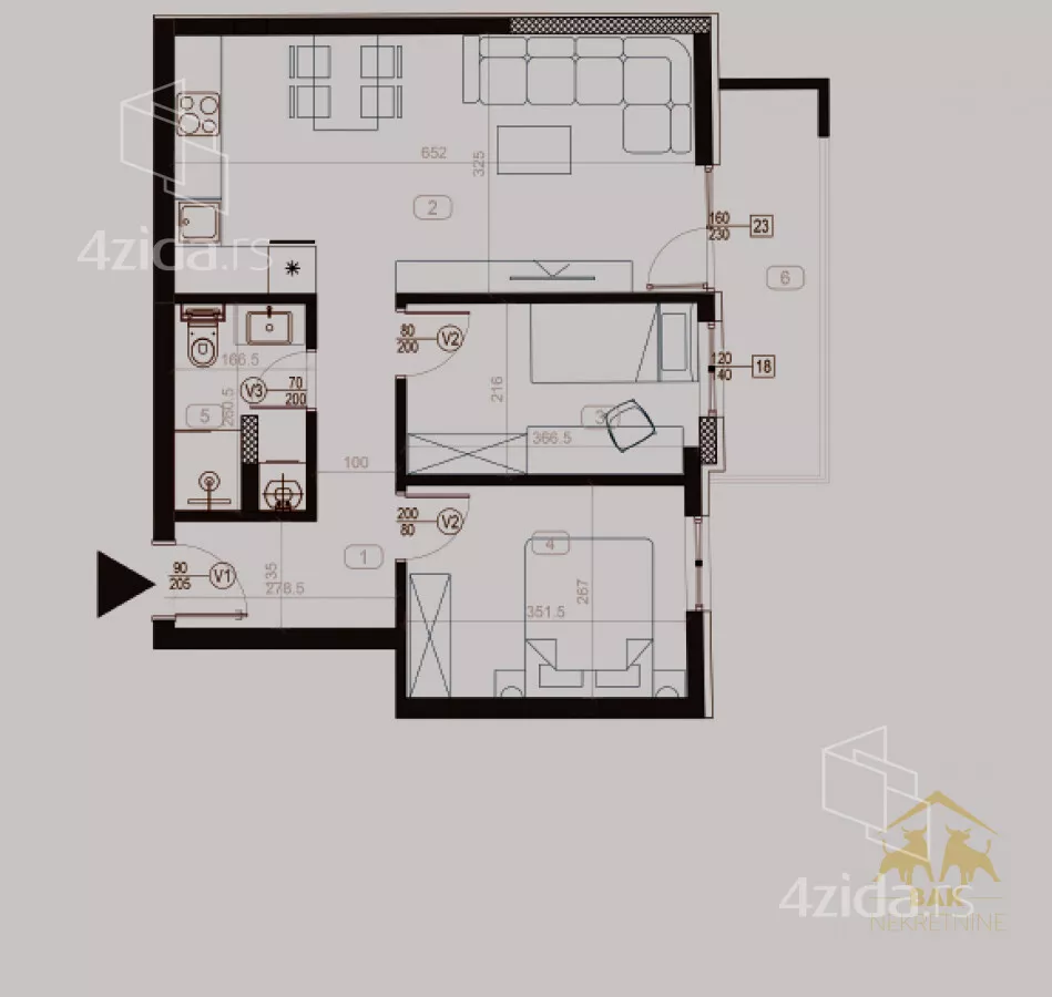 Dvoiposoban stan | 4zida