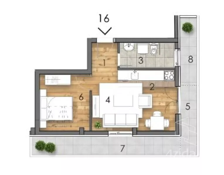 Dvosoban stan | 4zida