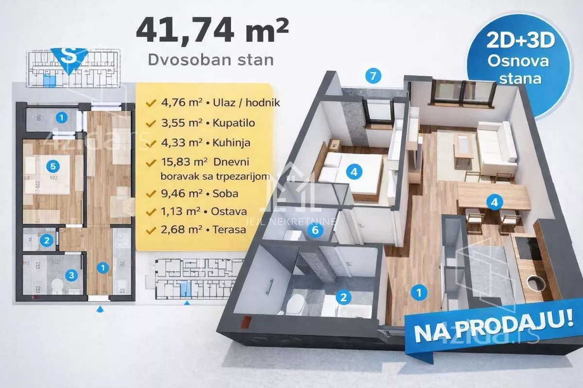 Dvosoban stan | 4zida