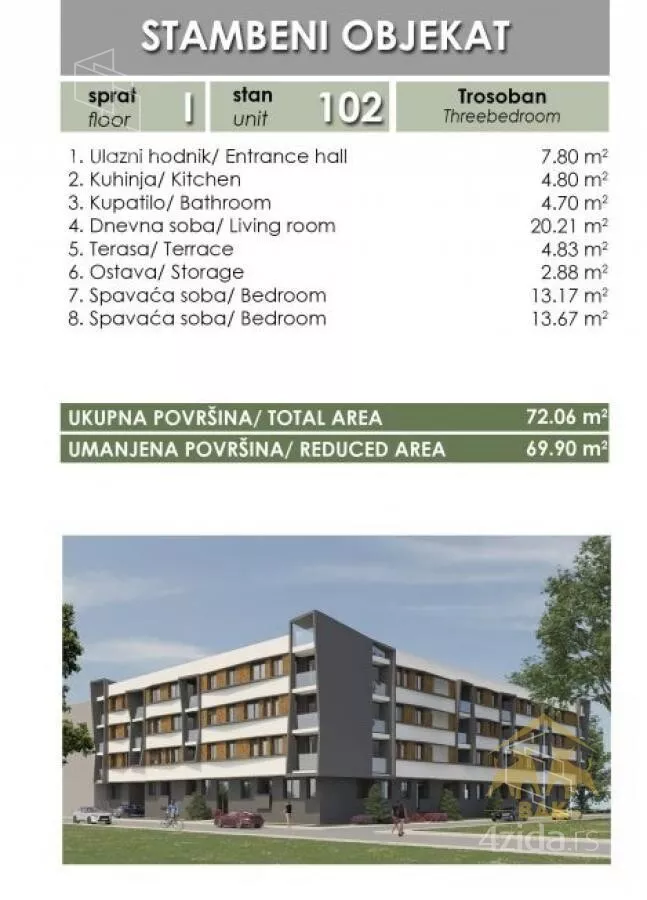 Trosoban stan | 4zida