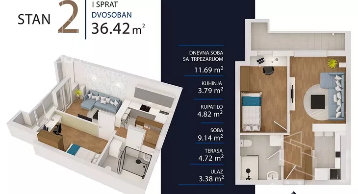 Dvosoban stan | 4zida