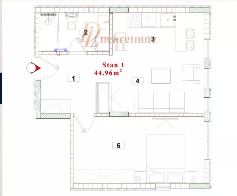 Jednoiposoban stan | 4zida