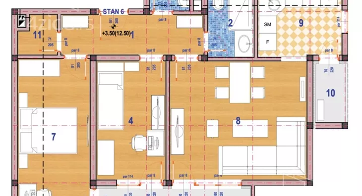 Trosoban stan | 4zida