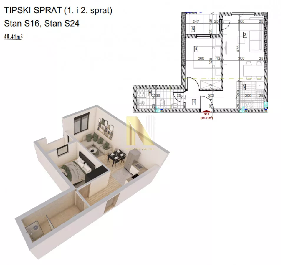 Dvosoban stan | 4zida