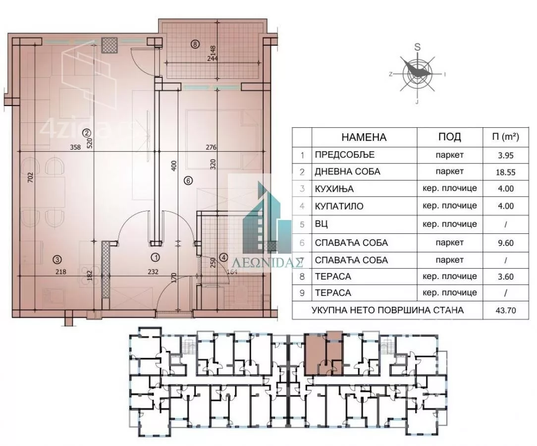 Jednoiposoban stan | 4zida
