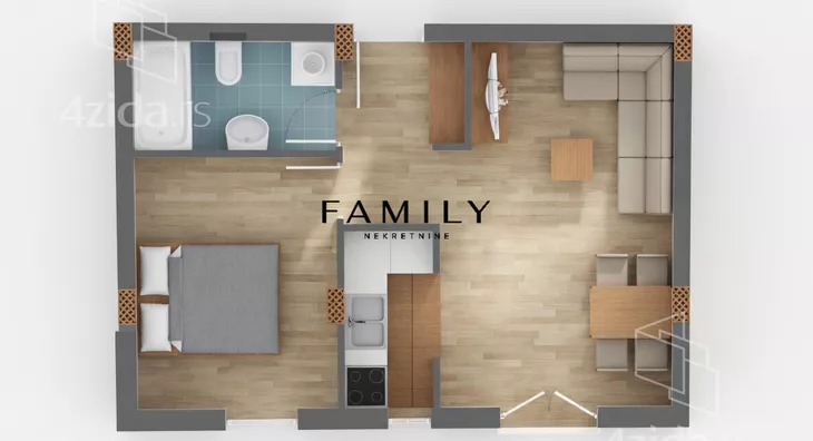 Jednoiposoban stan | 4zida