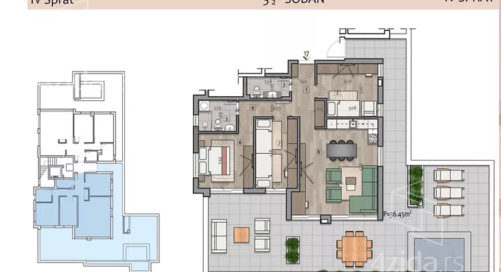 Troiposoban stan | 4zida