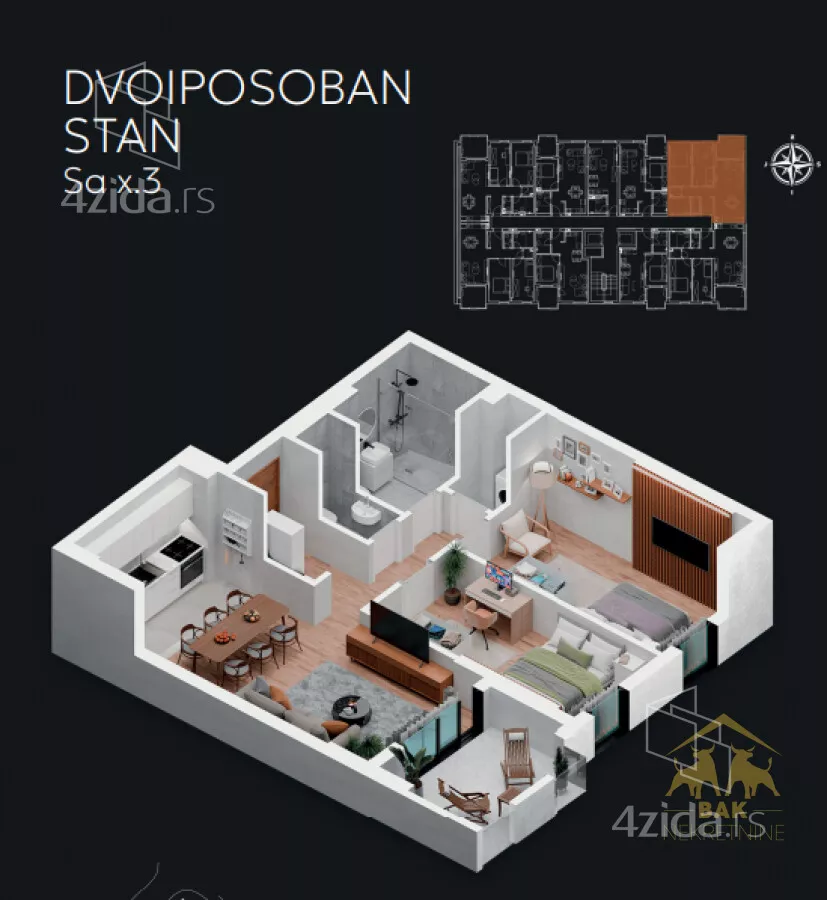 Dvoiposoban stan | 4zida