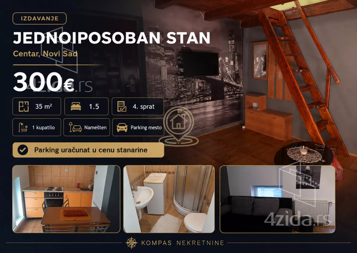 Jednoiposoban stan | 4zida