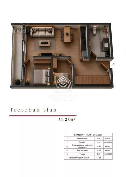 Dvosoban stan | 4zida