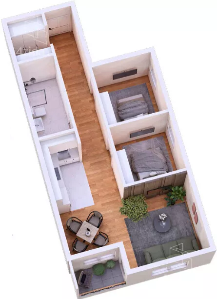 Trosoban stan | 4zida