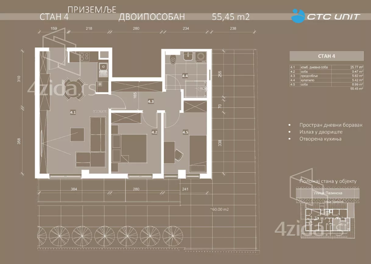 Dvoiposoban stan | 4zida
