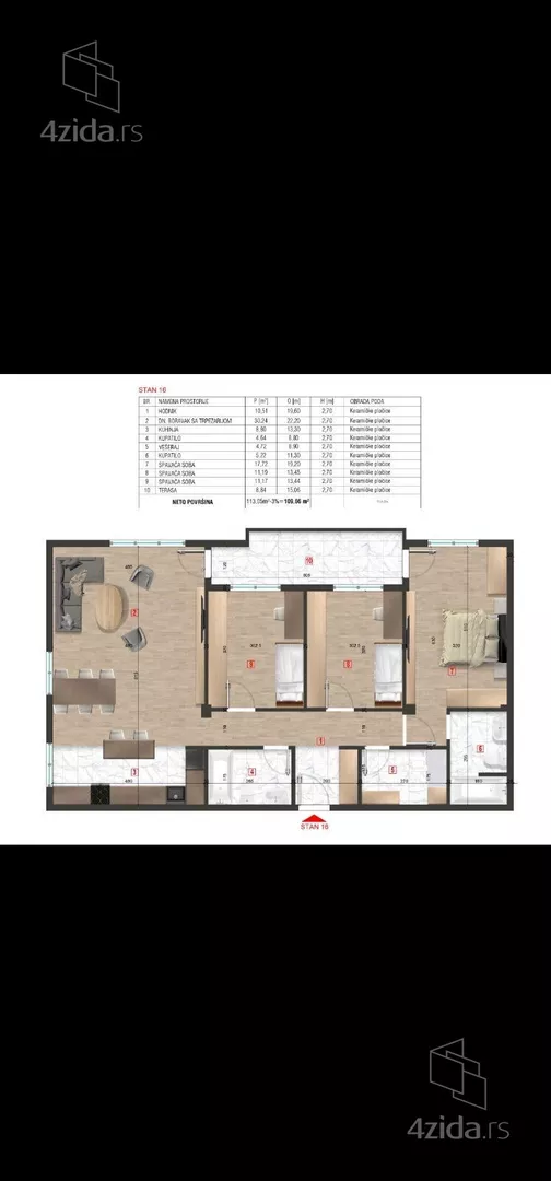 Troiposoban stan | 4zida