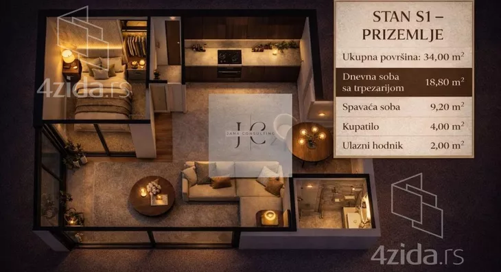 Dvosoban stan | 4zida