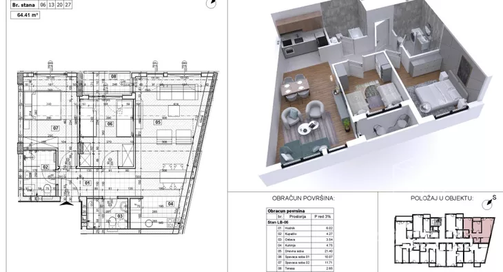 Trosoban stan | 4zida
