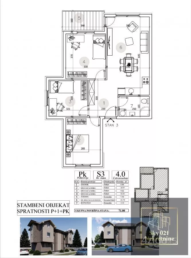 Troiposoban stan | 4zida