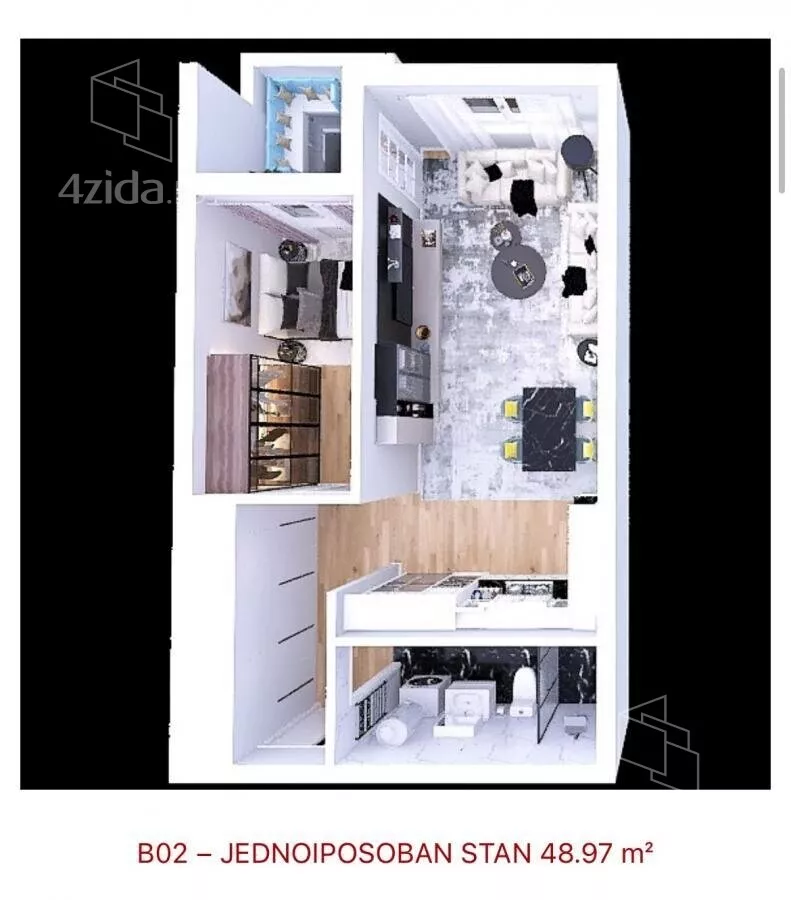 Jednosoban stan | 4zida