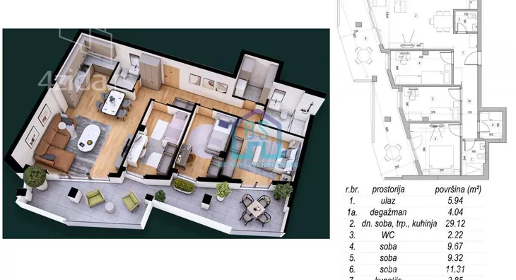 Troiposoban stan | 4zida