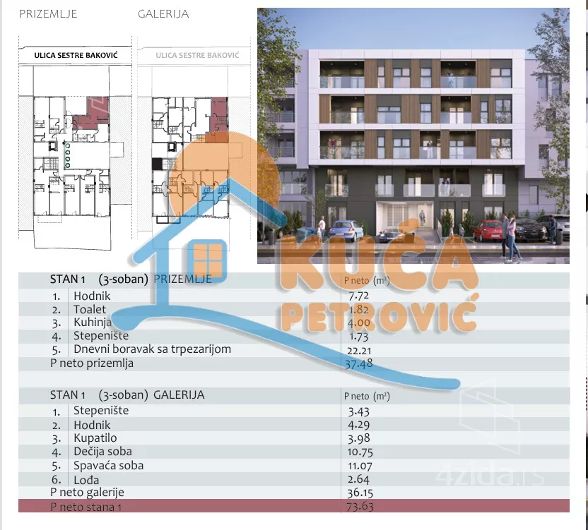Trosoban stan | 4zida