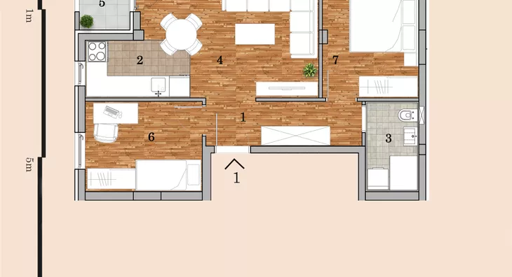 Trosoban stan | 4zida