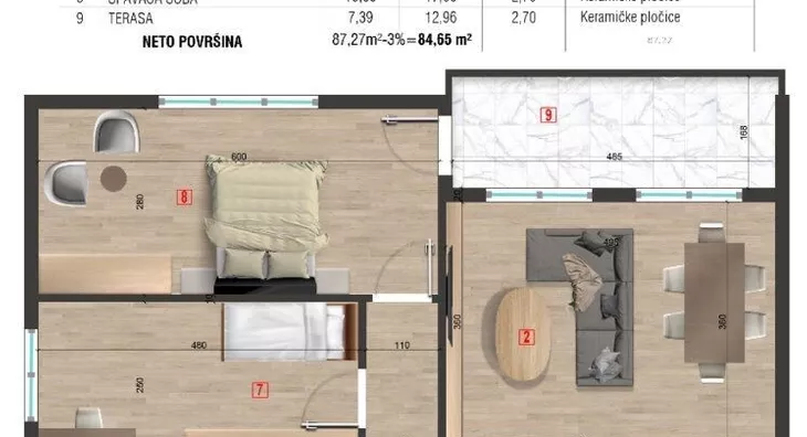 Troiposoban stan | 4zida