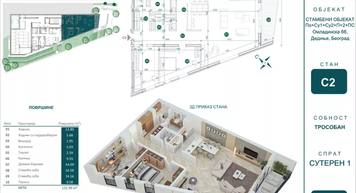 Trosoban stan | 4zida