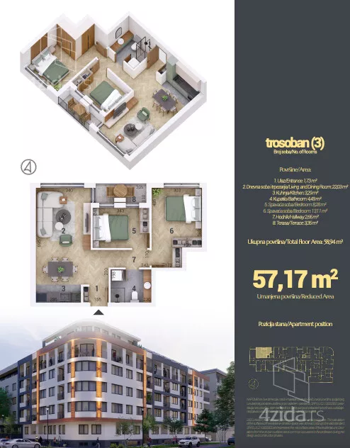Trosoban stan | 4zida