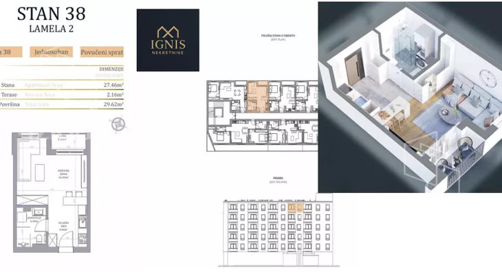 Jednosoban stan | 4zida