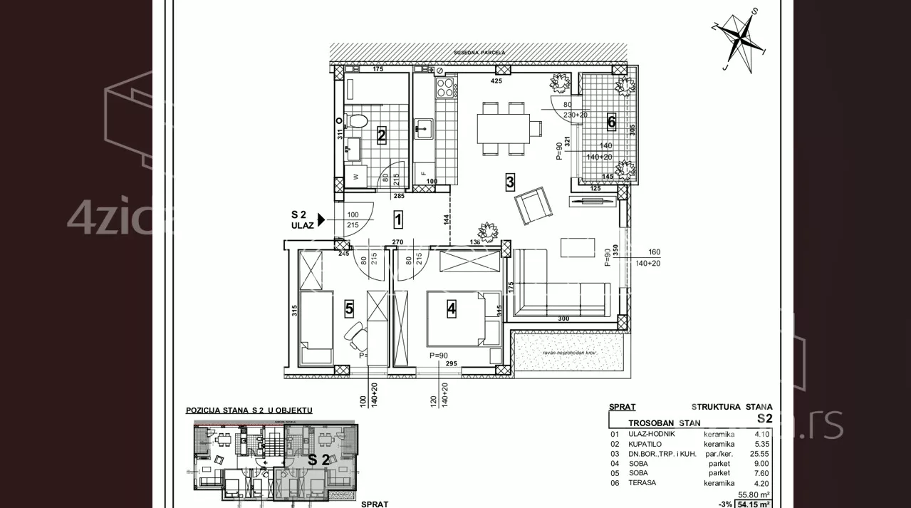 Dvoiposoban stan | 4zida