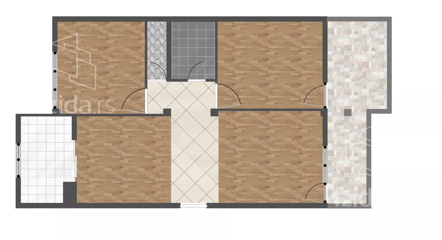 Trosoban stan | 4zida