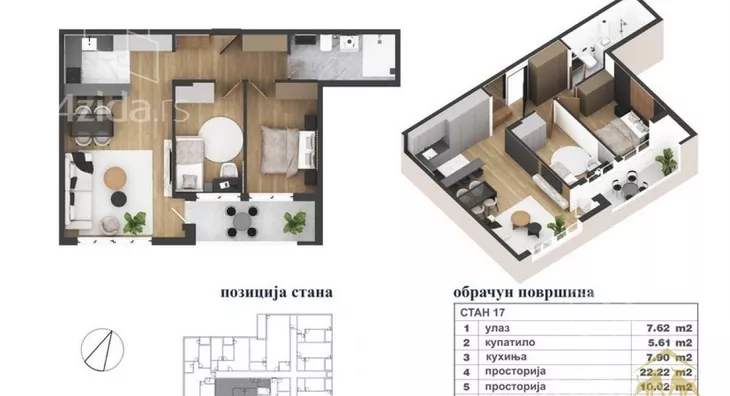 Trosoban stan | 4zida