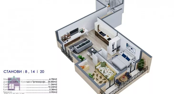 Dvoiposoban stan | 4zida