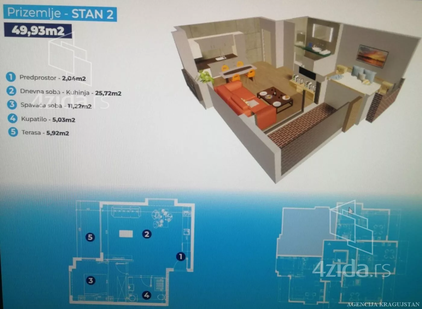 Jednosoban stan | 4zida