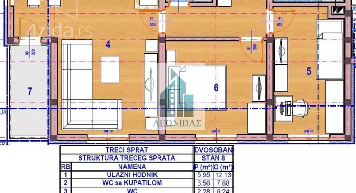 Dvosoban stan | 4zida