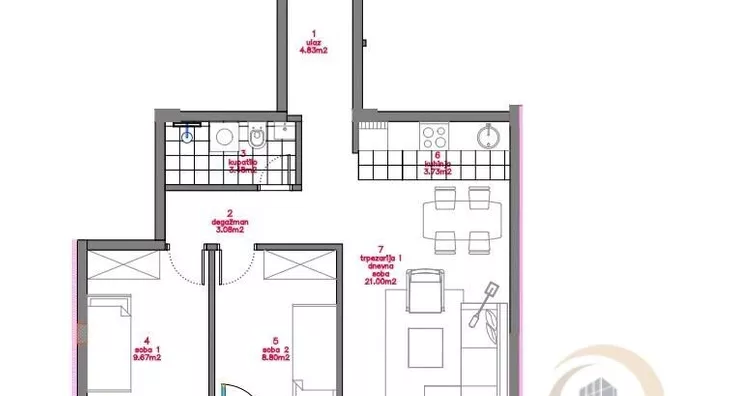 Trosoban stan | 4zida