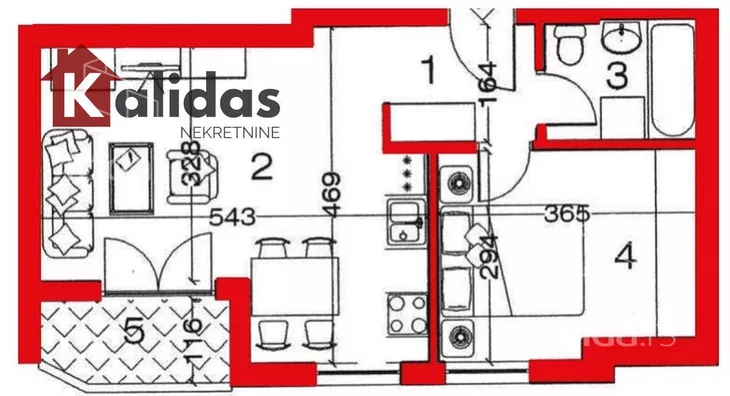 Jednoiposoban stan | 4zida