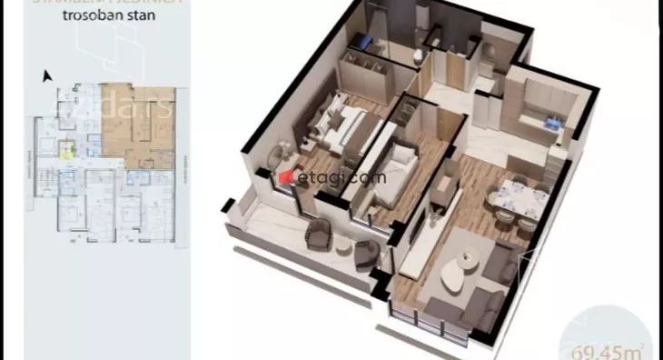 Trosoban stan | 4zida