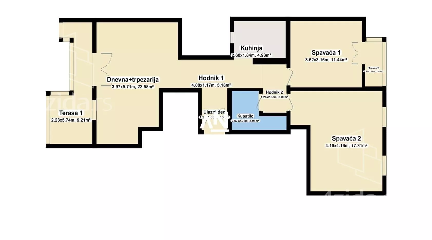 Trosoban stan | 4zida