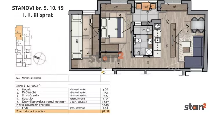 Dvoiposoban stan | 4zida