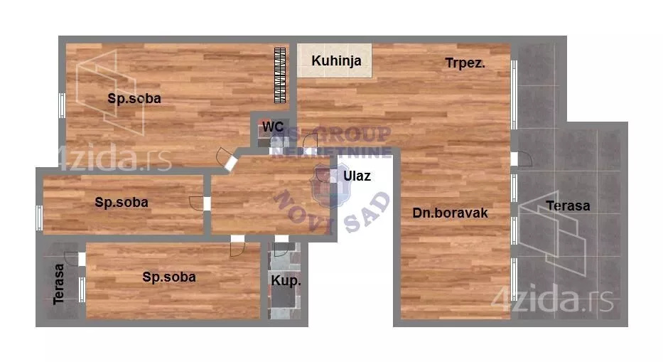 Trosoban stan | 4zida