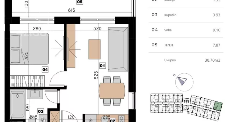 Jednosoban stan | 4zida