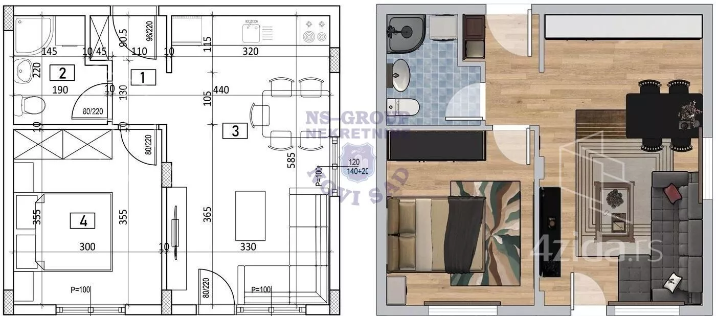 Trosoban stan | 4zida