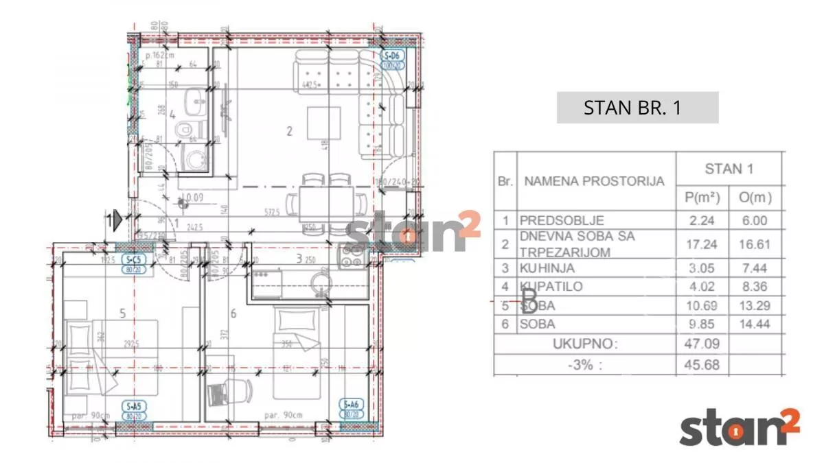 Dvoiposoban stan | 4zida